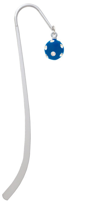 3-D Frosted Blue Resin Ornament with Crystals Charm Bookmark