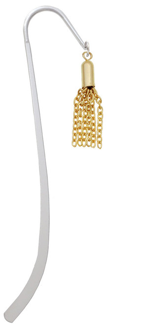 Small Gold Tone Tassel Charm Bookmark