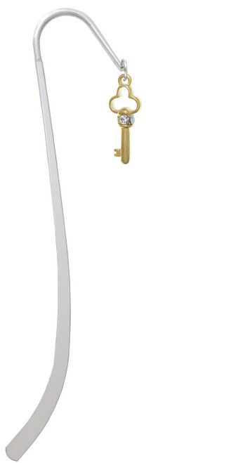 Trefoil Key with Crystals Charm Bookmark