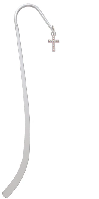 Small AB Crystal Cross Charm Bookmark
