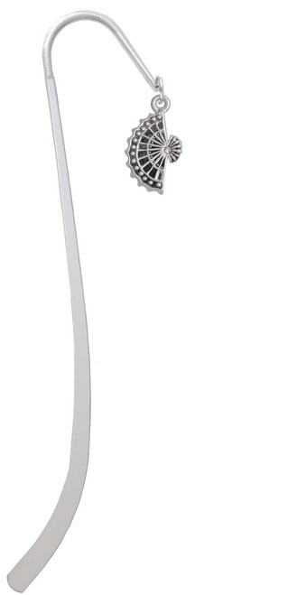 Fan with AB Crystal Charm Bookmark