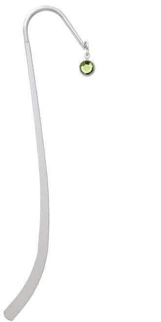 Crystal Lime Green Channel Drop Charm Bookmark