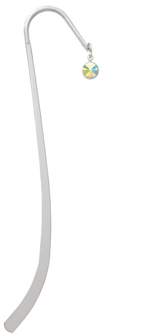 Crystal Clear AB Channel Drop Charm Bookmark