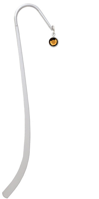 Crystal Brown Channel Drop Charm Bookmark