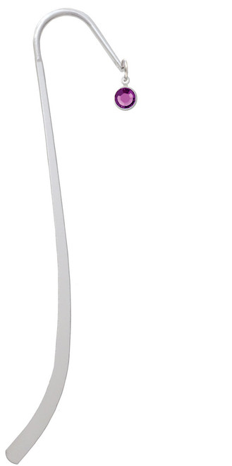 Crystal Purple Channel Drop Charm Bookmark