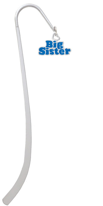 Royal Blue ''Big Sister'' with Heart Charm Bookmark