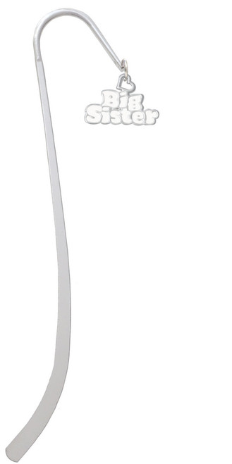 White ''Big Sister'' with Heart Charm Bookmark