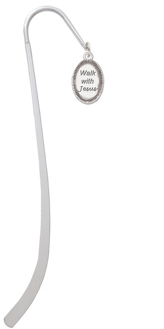 Walk with Jesus Oval Charm Bookmark