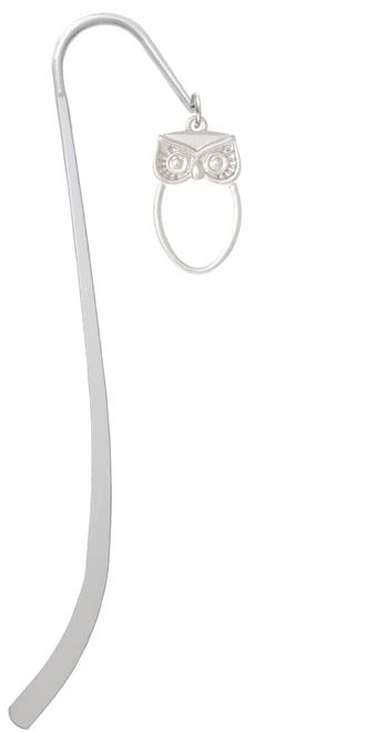Large Owl Outline Charm Bookmark