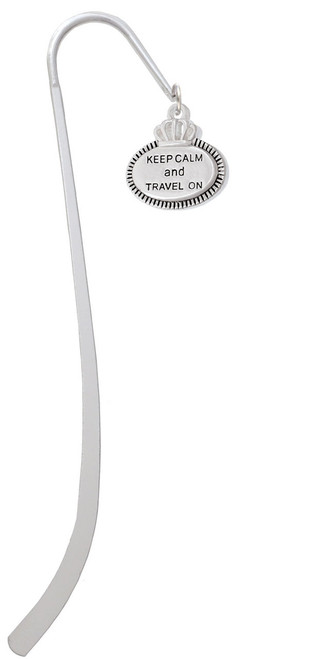 Keep Calm and Travel On Charm Bookmark