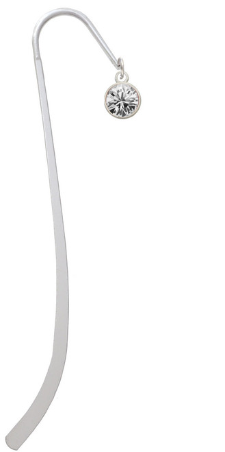 10mm Clear Crystal Drop Charm Bookmark