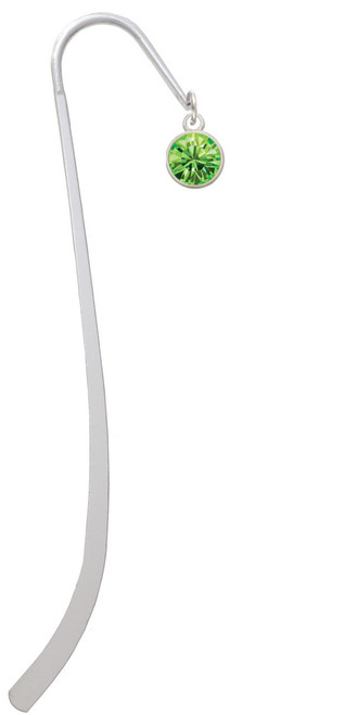 10mm Lime Green Crystal Drop Charm Bookmark