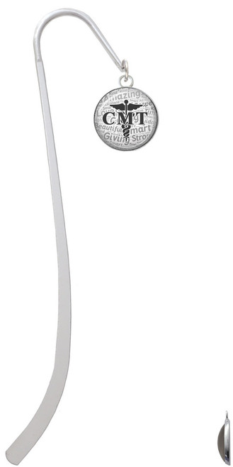 Domed Black CMT Charm Bookmark