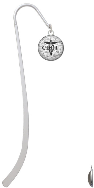 Domed Black CPhT Charm Bookmark