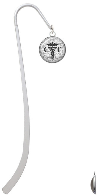 Domed Black CVT Charm Bookmark