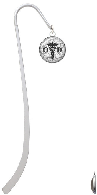 Domed Black OD Charm Bookmark