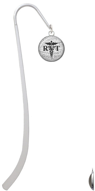 Domed Black RVT Charm Bookmark