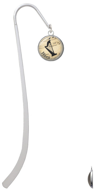Domed Music - Harp Charm Bookmark