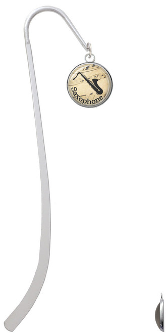 Domed Music - Saxophone Charm Bookmark