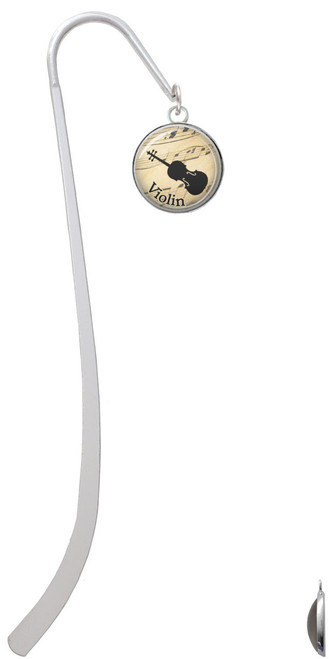 Domed Music - Violin Charm Bookmark