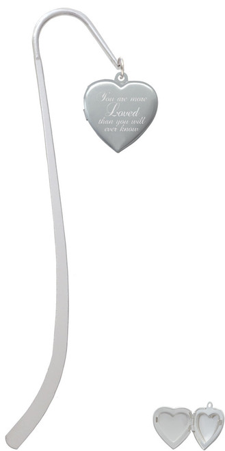 You Are More Loved Engraved Locket Charm Bookmark