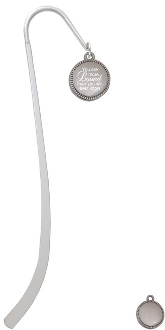 Stainless Steel Disc You Are More Loved Charm Bookmark