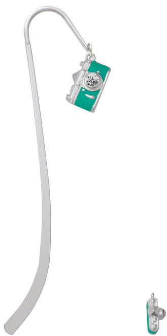 Teal Camera Charm Bookmark