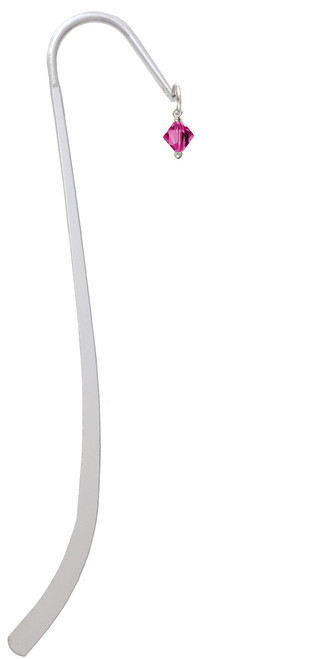 Fuchsia - 6mm Crystal Bicone Charm Bookmark