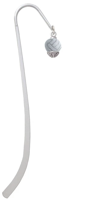 3-D Enamel Volleyball Spinner Charm Bookmark