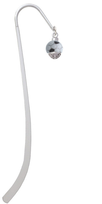 3-D Enamel Soccerball Spinner Charm Bookmark