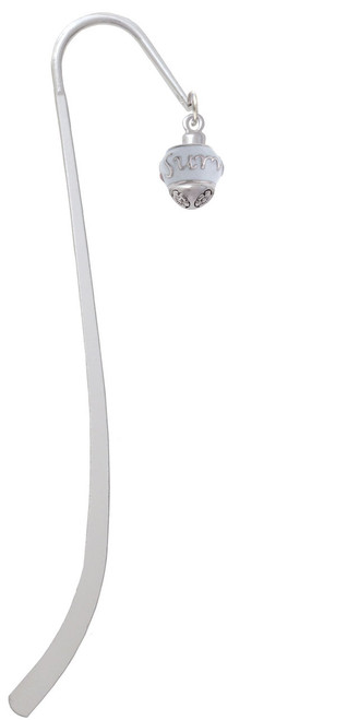 Survivor with Pink Ribbon on White Spinners Charm Bookmark