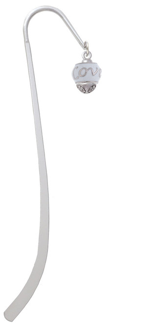 Love on White Spinners Charm Bookmark