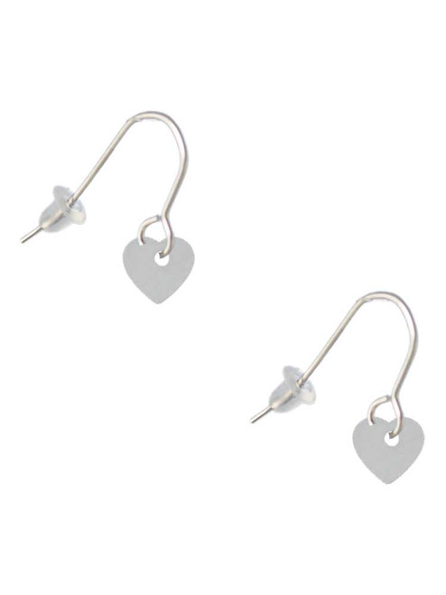 Acrylic 5/16" Imitation Pearl Heart French Earrings