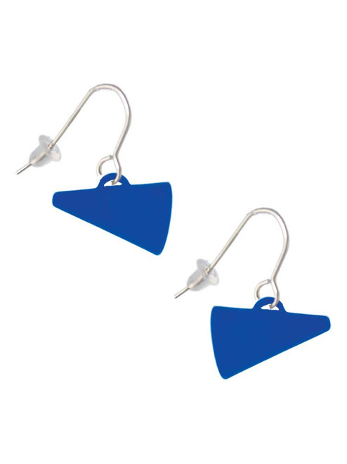 Acrylic 3/4" Royal Blue Megaphone French Earrings