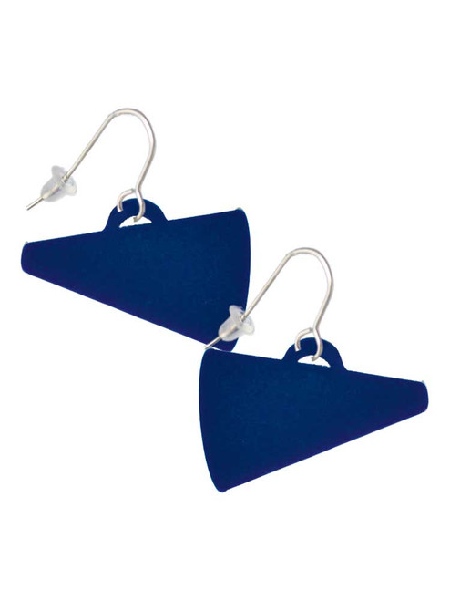 Acrylic 1.25" Navy Megaphone French Earrings