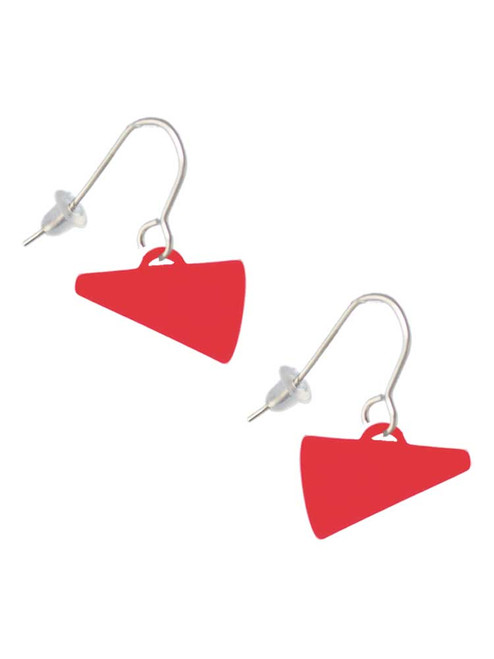 Acrylic 3/4" Red Megaphone French Earrings