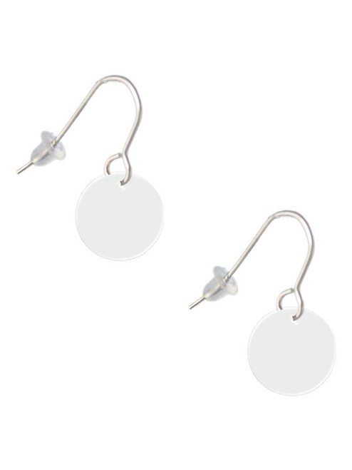 Acrylic 1/2" Disc Imitation Pearl French Earrings