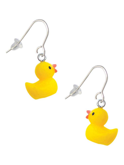 Resin Yellow Ducky French Earrings