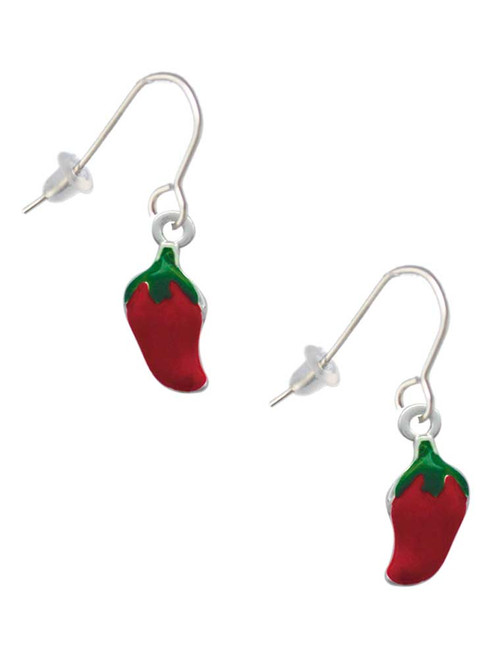 Red Jalapeno French Earrings