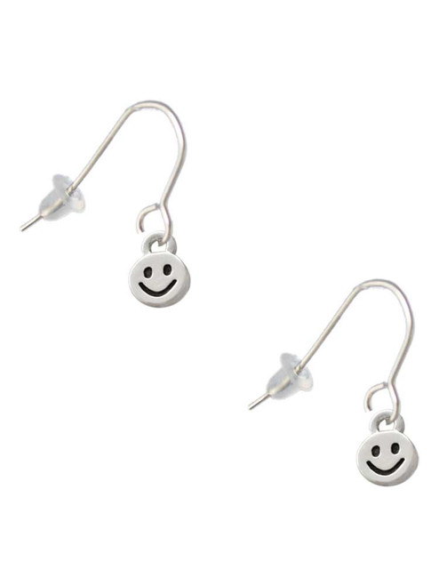 Mini Smiley Face French Earrings