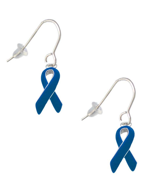 Blue Ribbon French Earrings