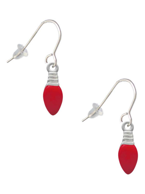 Red Christmas Light French Earrings