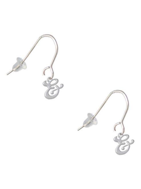 Mini Gelato Script Initial - & - French Earrings