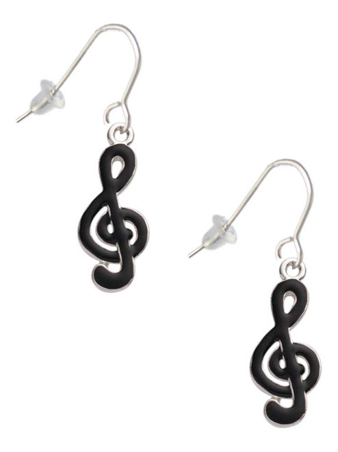 Black Clef French Earrings