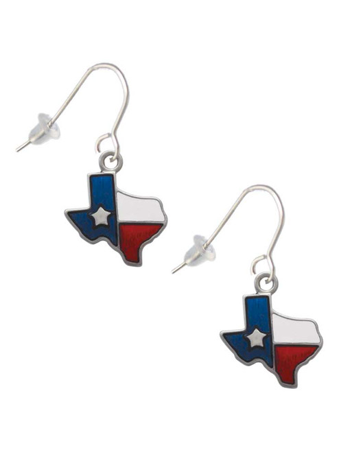 Texas - Lone Star Glass French Earrings
