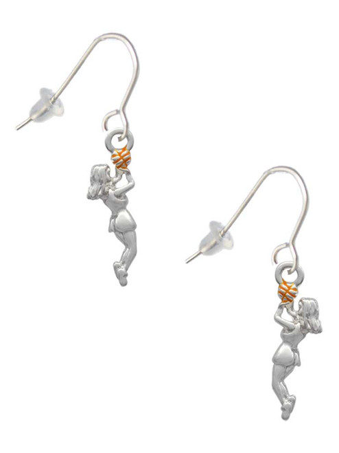 Basketball Player Girl French Earrings