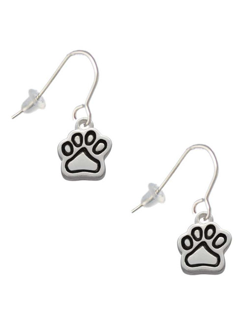 Small Paw French Earrings