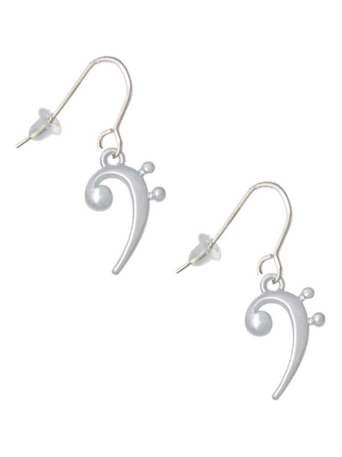Bass Clef French Earrings