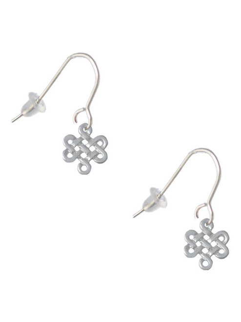 Mini Open Infinity Knot French Earrings