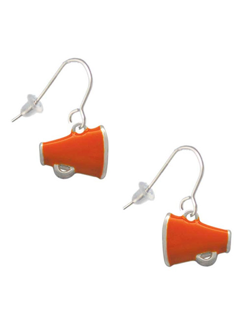 Small Orange Megaphone French Earrings